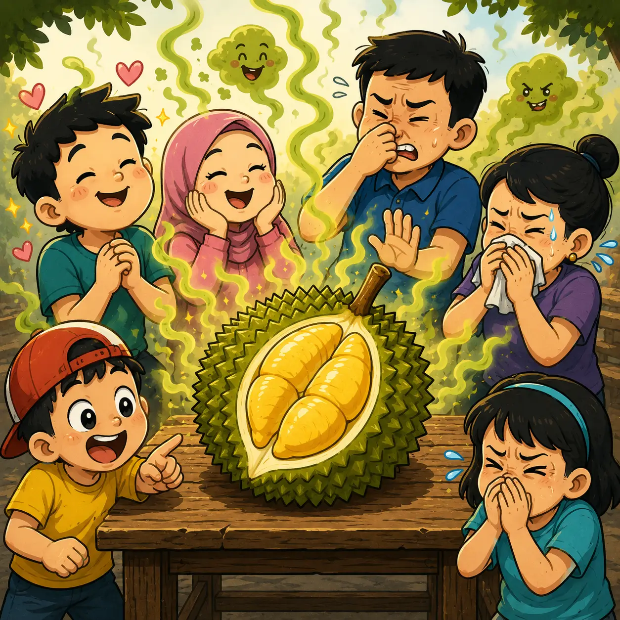 Gambar durian berbau kuat